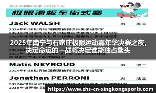 2025年南宁与石家庄极限运动嘉年华决赛之夜，决定命运的一战将决定谁能独占鳌头