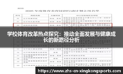 学校体育改革热点探究：推动全面发展与健康成长的新路径分析
